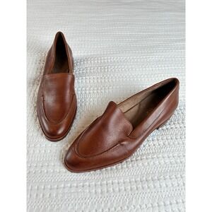 Aerosoles Loafer East Side Cognac Brown Sz 7M Minimalist Academia Preppy Slim